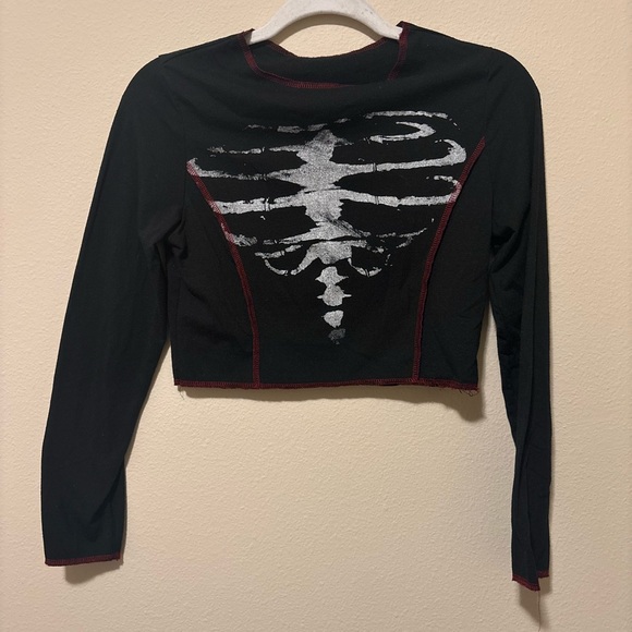 Romwe Small Long Sleeve Crop Top - Picture 1 of 2